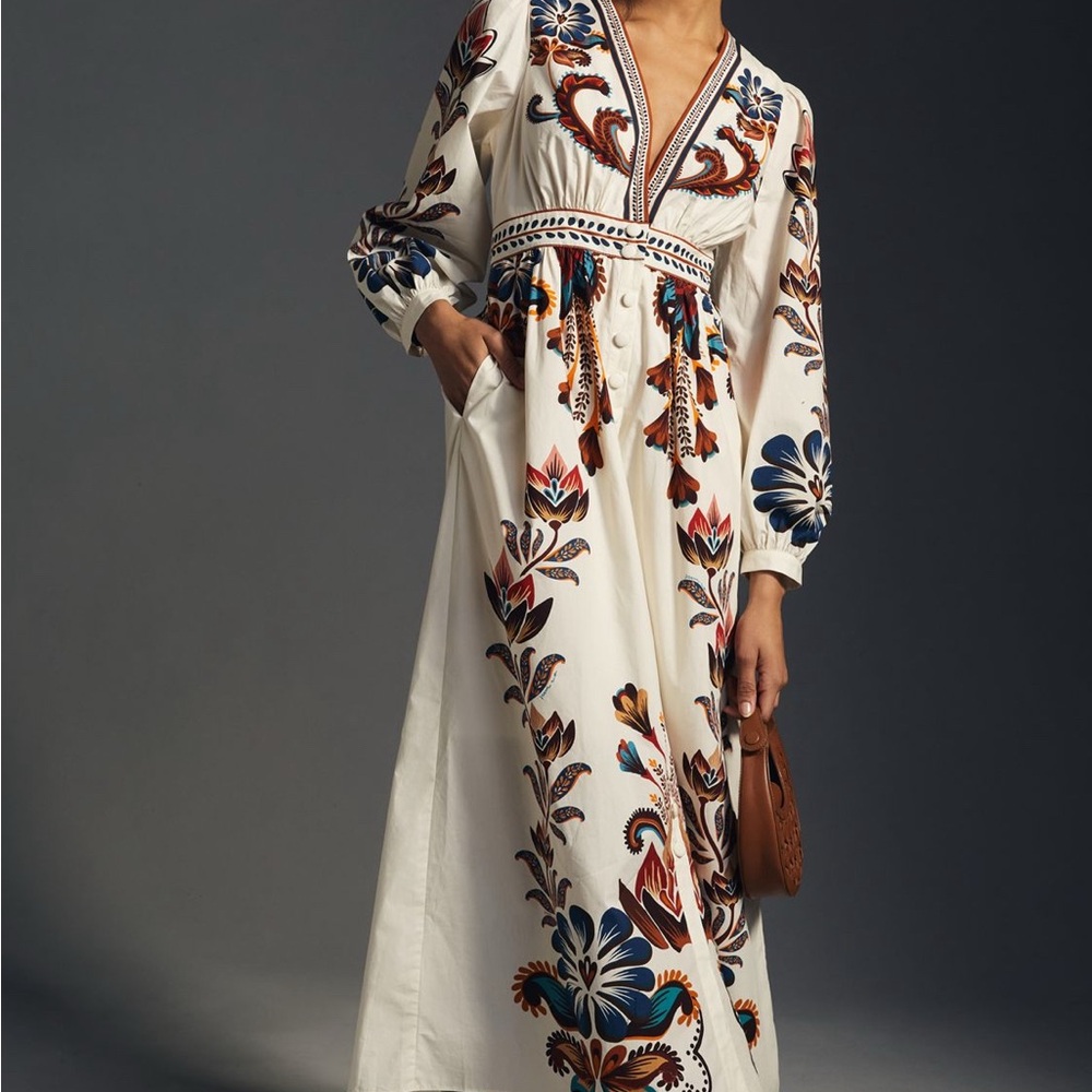 Farm Rio x Anthropologie Floral Maxi Dress